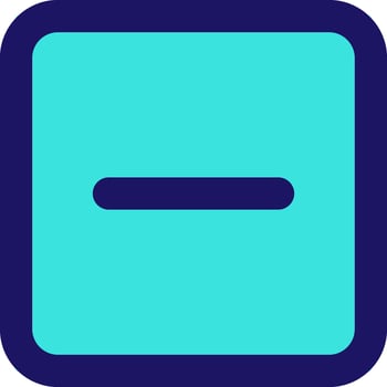minus square icon line application software set vector