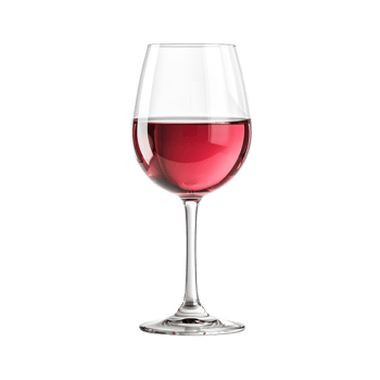 Elegant glass of red wine isolated on transparent background, ideal for dining, celebration, and wine-tasting themes. png