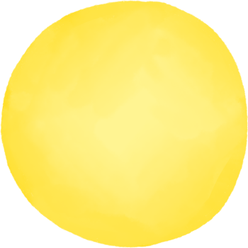Yellow circle dot, water color style png