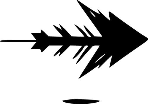 Arrow, Black and White illustration vector