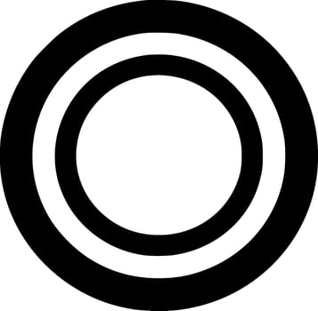 Circle - Black and White Isolated Icon - illustration vector