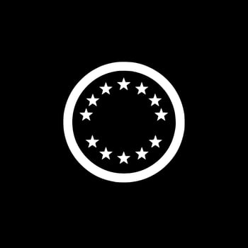 Euro - Black and White Isolated Icon - illustration vector