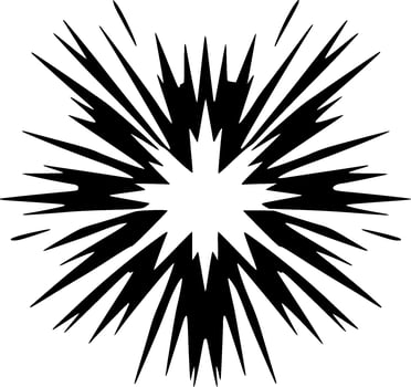 Explosion, Minimalist and Simple Silhouette - illustration vector