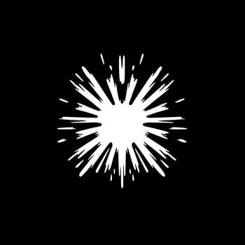 Explosion, Minimalist and Simple Silhouette - illustration vector