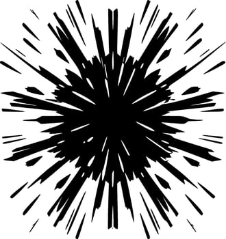 Explosion - Black and White Isolated Icon - illustration vector
