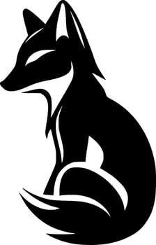 Fox, Minimalist and Simple Silhouette - illustration vector