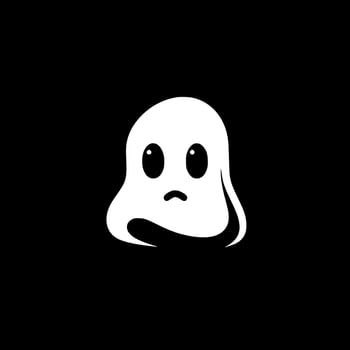 Ghost - Black and White Isolated Icon - illustration vector