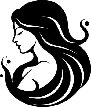 Mermaid - High Quality Logo - illustration ideal for T-shirt graphic vector