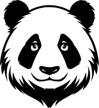 Panda, Black and White illustration vector