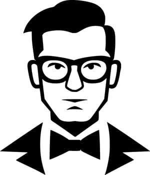 Teacher - Black and White Isolated Icon - illustration vector