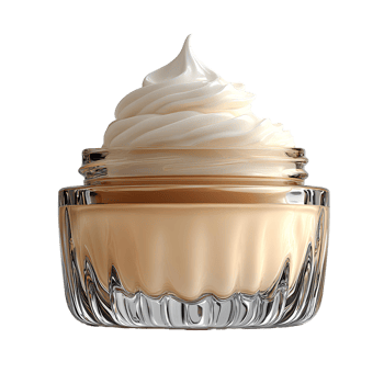 Jar of facial cream . facial skincare cream full of antioxidants and barrier boosting ingredients such as retinol, hyaluronic acid, vitamin c and glycerin. cream for face png