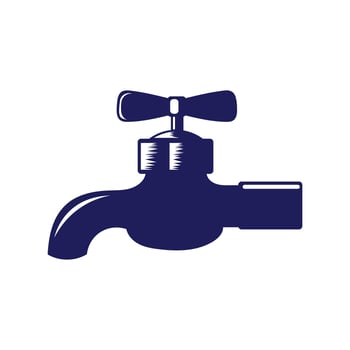 Steel or Plastic Water Faucet for Plumbing Sanitary House Service Illustration Design vector