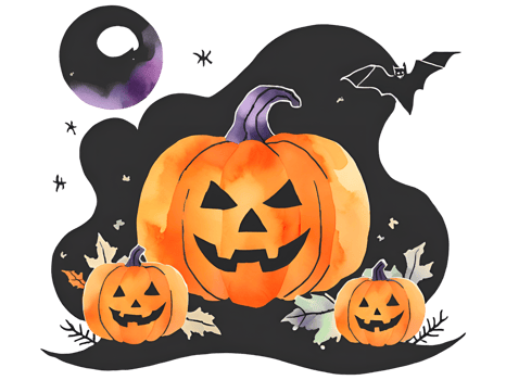 Watercolor Halloween Clipart Set png