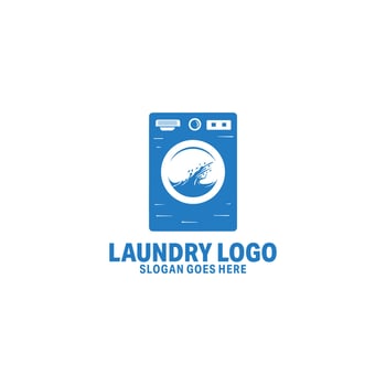 Laundry logo design illustration vector