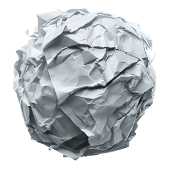 crumpled paper ball transparent background png