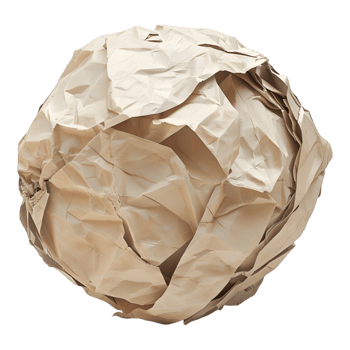 crumpled paper ball transparent background png