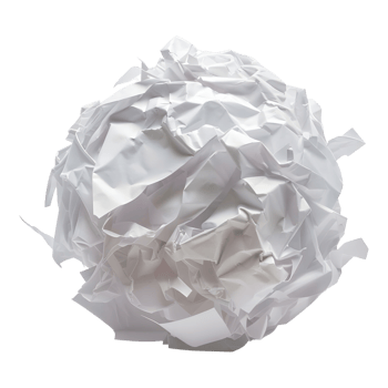 crumpled paper ball transparent background png