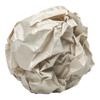crumpled paper ball transparent background png