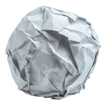 crumpled paper ball transparent background png