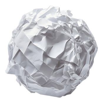 crumpled paper ball transparent background png