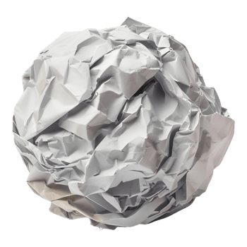 crumpled paper ball transparent background png