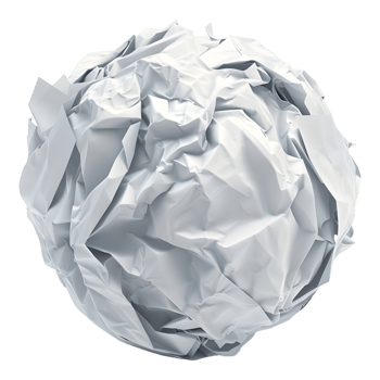 crumpled paper ball transparent background png