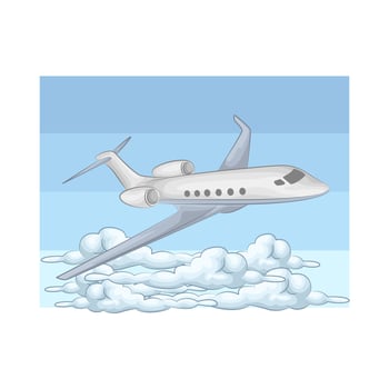 Illustration of airplane vector