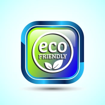 Eco Friendly and Organic Icon Button Design Illustration vector