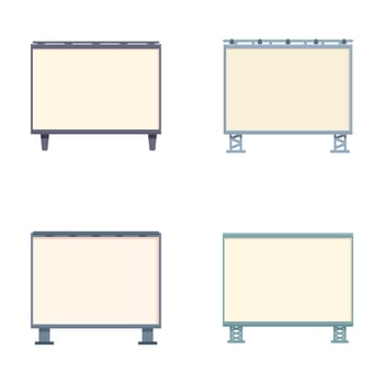 Cinema icons set cartoon vector. Car cinema or drive movie in open air vector