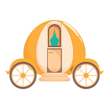 Yellow pumpkin carriage waiting for its princess vector