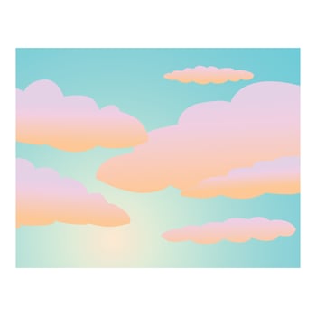 Abstract pastel colored cloudscape showing beautiful sunset vector