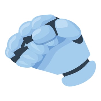 Robot hand holding computer mouse, modern technology and robotics vector