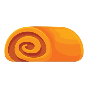 Delicious swiss roll cake showing whirls of filling vector