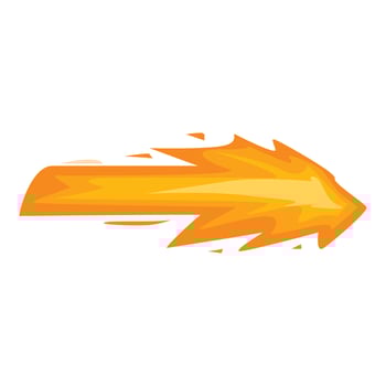 Burning fiery arrow flying through the air vector