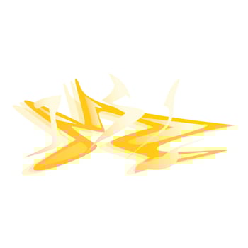Yellow lightning bolt flashing in the dark night vector