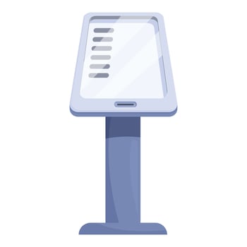 Digital information kiosk displaying public information vector