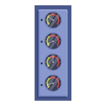 Control panel showing key performance indicators vector
