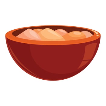 Full ceramic bowl with traditional hummus dip serving eastern cuisine vector