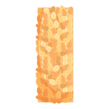 Cereal bar containing oats and nuts providing energy boost vector