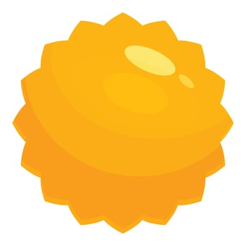 Bright sun shining with big smile on orange background vector