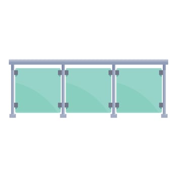 Glass panel balcony railing providing home safety vector