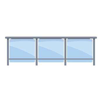 Modern glass balcony providing safety and a touch of elegance vector