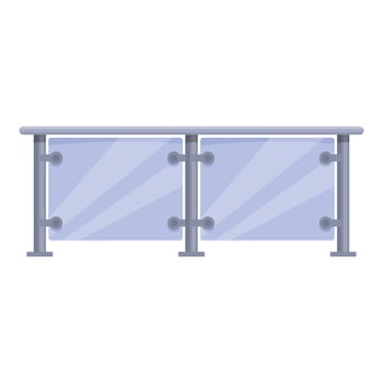 Modern glass balcony railing protecting from falling vector