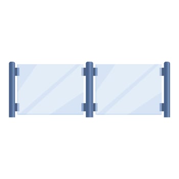 Modern glass fence ensuring safety and security vector