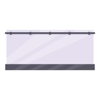 Glass wall dividing office space with a sliding door vector