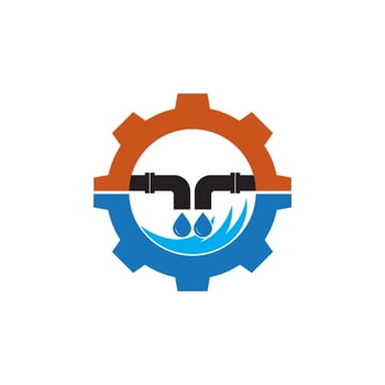 plumbing logo design vector