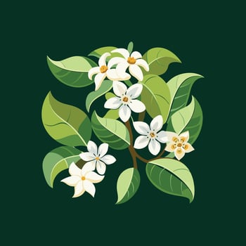 Creative set with flowers Design. vector