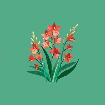 Creative set with flowers Design. vector