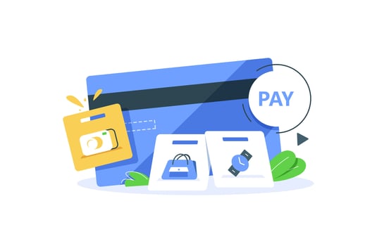 Successful transfer, payment by Debit or Credit vector