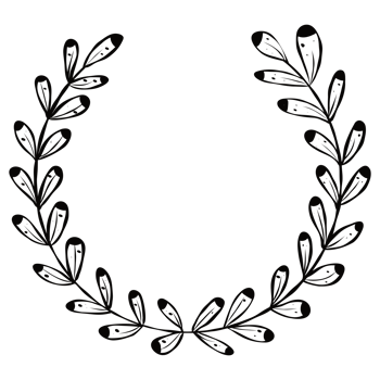 Black circular hand draw foliate laurels branches. Laurel wreath. Vintage laurel, Heraldic trophy crest, Greek olive branch award, winner round emblem png